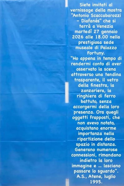 Antonio Scaccabarozzi - Diafan&egrave;s, mostra personale a Palazzo Fortuny di Venezia
